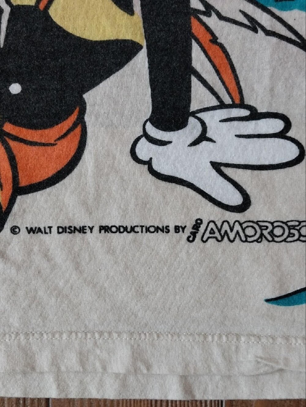 Disney Womens' Light Blue Mickey Beach Coverup with Orange and Teal Accents - Picture 2 of 3